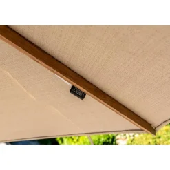 4-Seasons Outdoor 4-Seasons Siesta Premium - zweefparasol 350 cm. - Woodlook/Sand Hot