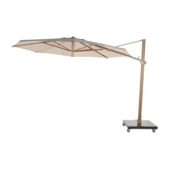 4-Seasons Outdoor 4-Seasons Siesta Premium - zweefparasol 350 cm. - Woodlook/Sand Hot