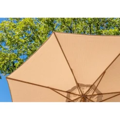 4-Seasons Outdoor 4-Seasons Siesta Premium - zweefparasol 350 cm. - Woodlook/Sand Hot