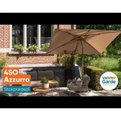 4-Seasons Outdoor 4-Seasons stokparasol Azzurro 300 cm - Charcoal New
