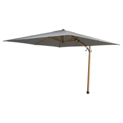 4-Seasons Outdoor 4-Seasons zweefparasol Siesta Premium 3x3 m. - woodlook/charcoal + voet en hoes