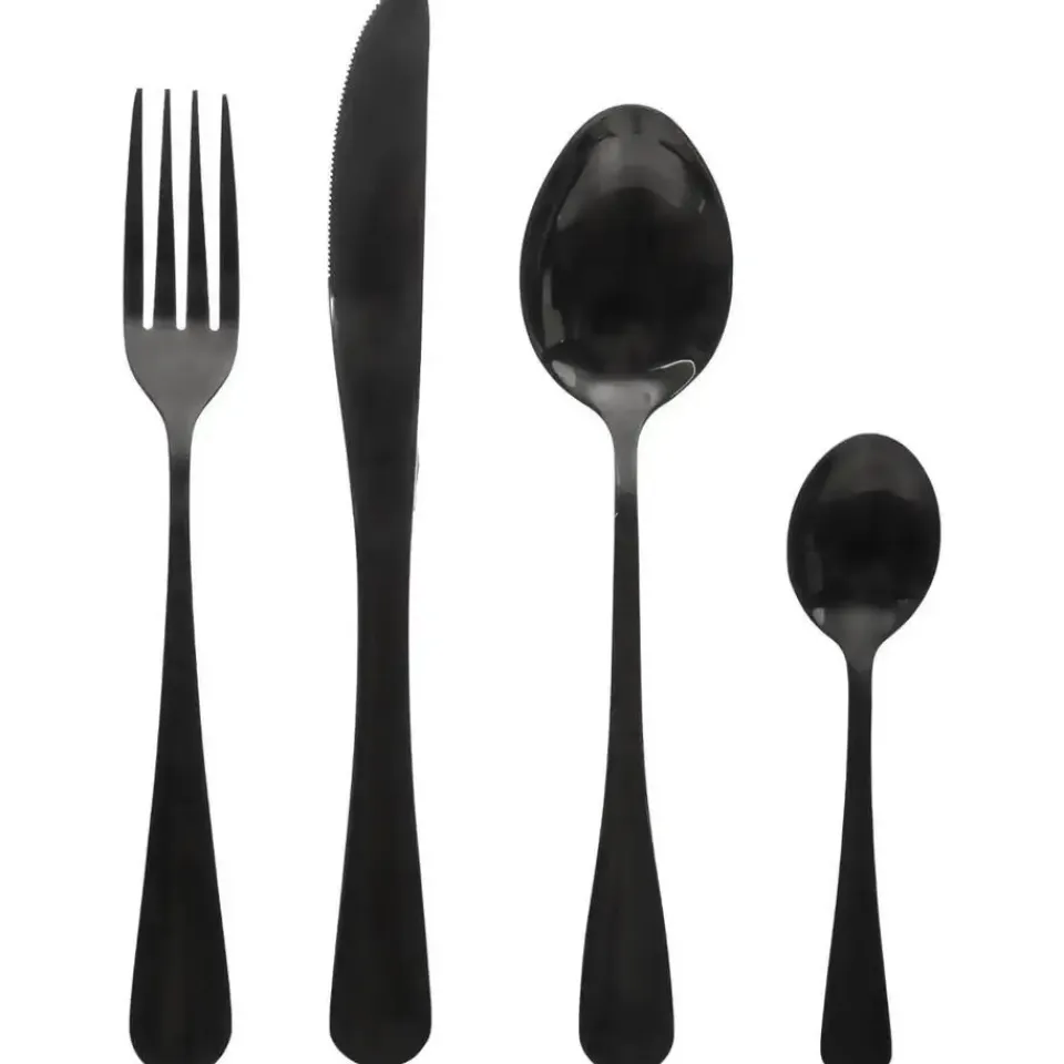 Secret de Gourmet Bestekset Shadow - 16-delig - RVS - zwart Outlet