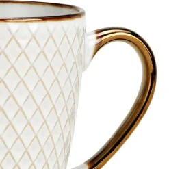 Secret de Gourmet Koffiemok Marbella - 1x - Keramiek - wit/goud Online