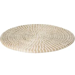 Secret de Gourmet Tafel Placemat - zeegras - wit - D35 cm Best