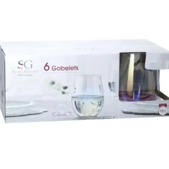 Secret de Gourmet Tumbler drink glazen - 6x - parelmoer - 540 ml Discount