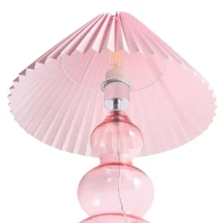 Leen Bakker SENGWA - Tafellamp - Roze - Glas Discount