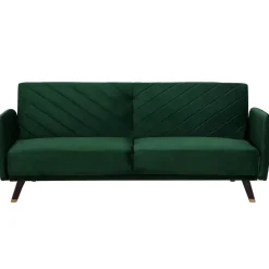 Beliani SENJA - Slaapbank 3-zits - Donkere houtkleur - Polyester Best