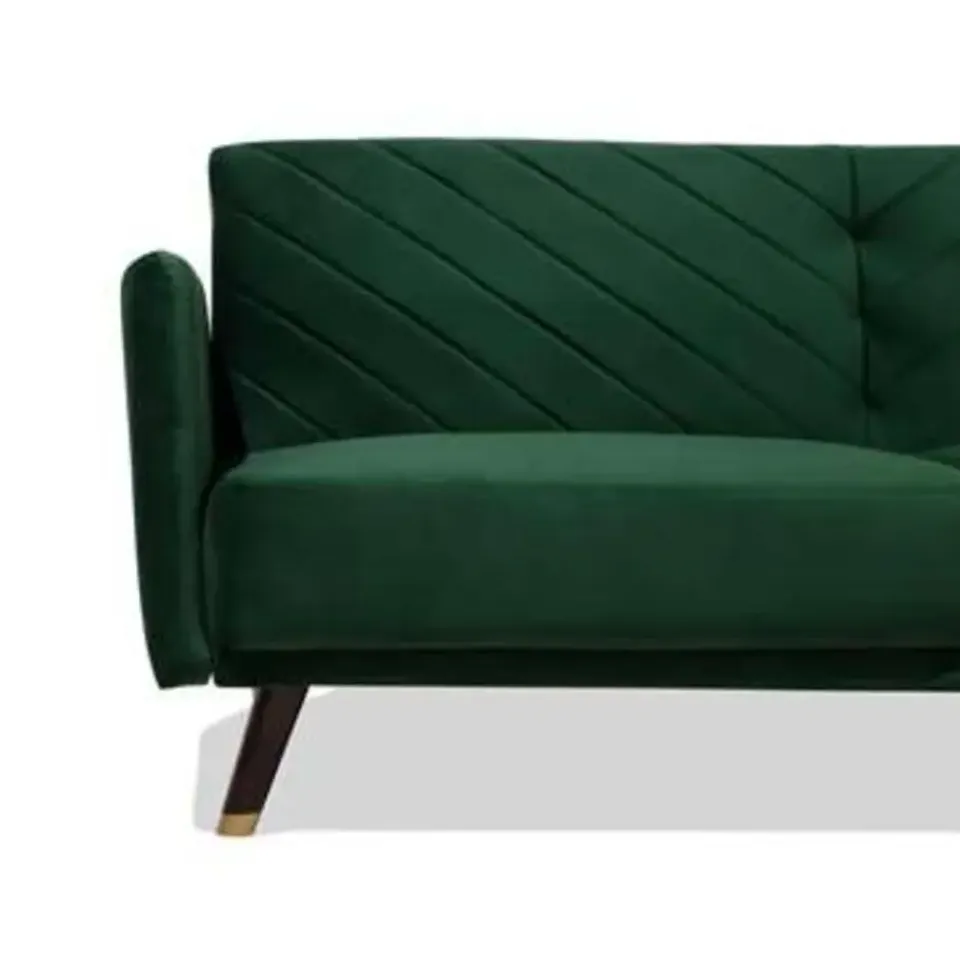 Beliani SENJA - Slaapbank 3-zits - Donkere houtkleur - Polyester Best