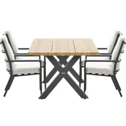 Garden Impressions Senja tuinset 5-delig - Zadar tuintafel 180x100 cm Discount