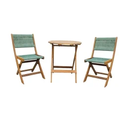 Sens-Line - Lanzarote Bistro Set - Hout - Groen Clearance