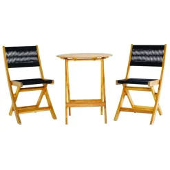 Sens-Line - Lanzarote Bistroset - Zwart en Bruin - 3-delig New