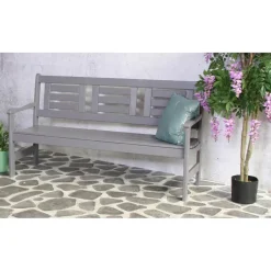 Sens-Line Boulogne tuinbank - Grenenhout - Grijs Best