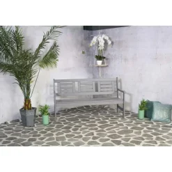 Sens-Line Boulogne tuinbank - Grenenhout - Grijs Best