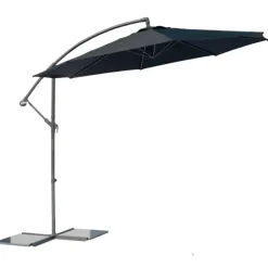 Sens-Line Menorca zweefparasol rond - Ø 300 cm - Antraciet Hot