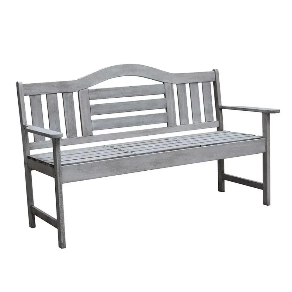 Sens-Line Nevada tuinbank met uitklapbaar tafeltje - Grijs - 150 cm - Meranti h Hot