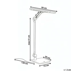 Leen Bakker SERPENS - Bureaulamp LED - Zilver - Synthetisch materiaal New