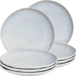 Leen Bakker SESAME - Bijzetborden set van 8 - Lichtgrijs - Steengoed Discount