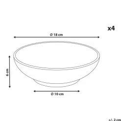Leen Bakker SESAME - Diepe borden set van 4 - Lichtgrijs - Steengoed Sale