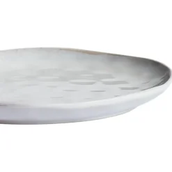 Leen Bakker SESAME - Dinerborden set van 8 - Lichtgrijs - Steengoed Discount