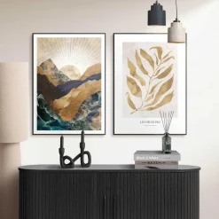 Reinders Set poster met lijst - Natuur met gouden twist Outlet