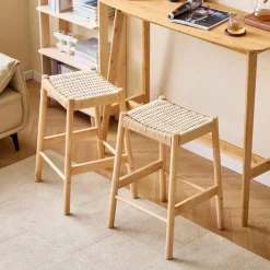 Nordlys Set van 2 Barkrukken Massief Hout Scandinavisch Online