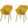 Hartman Set van 2- Sophie Studio diningstoel- Curry Yellow- Teak poot Clearance