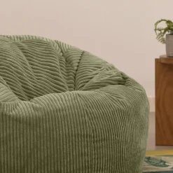 icon Set van 2 Zitzak Kingston - Corduroy Zitzak Volwassenen - Saliegroen New