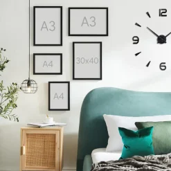 Merkloos Set van 2 Madison Fotokaders - 30x40 cm - Foto Lijsten in MDF Hout - Zwart Outlet