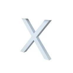 Dimehouse Set van 2 metalen tafelpoten X-frame wit - 8x70x72 cm - Metaal - Wit Best