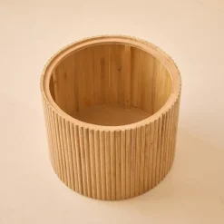 Nordlys Set van 2 ronde salontafels van massief hout met opbergruimte Clearance