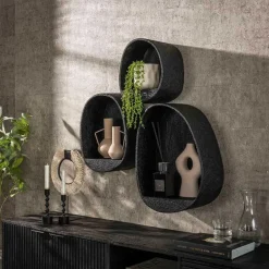 Emob Set van 3 wandschappen Licorice-liquid metal Sale