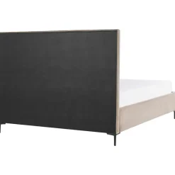 Beliani SEZANNE - Bed met opbergruimte - Taupe - 180 x 200 cm - Fluweel Best
