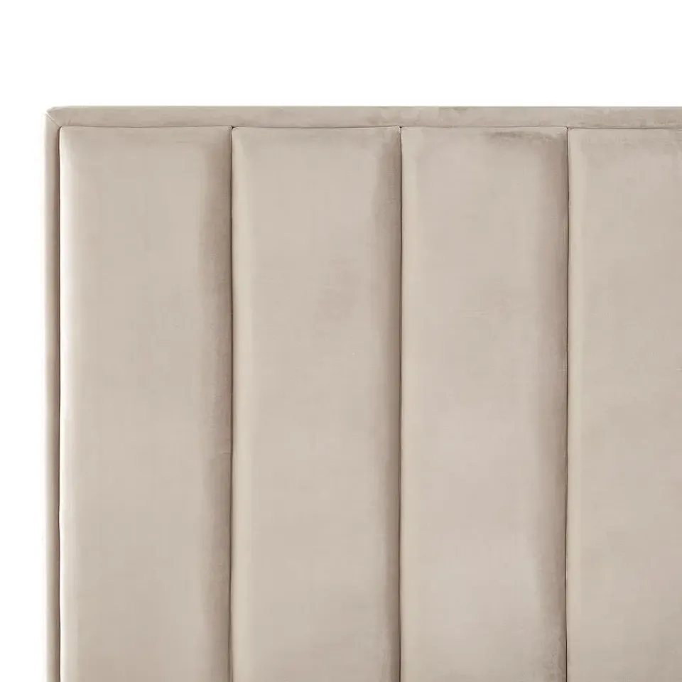 Beliani SEZANNE - Bed met opbergruimte - Taupe - 180 x 200 cm - Fluweel Best