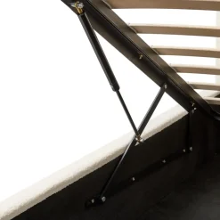 Beliani SEZANNE - Bed met opbergruimte - Gebroken wit - 160 x 200 cm - Bouclé Best