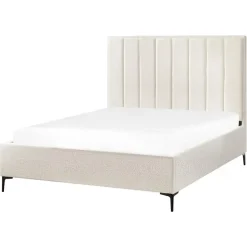 Beliani SEZANNE - Bed met opbergruimte - Gebroken wit - 160 x 200 cm - Bouclé Best