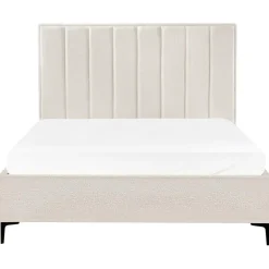 Beliani SEZANNE - Bed met opbergruimte - Gebroken wit - 160 x 200 cm - Bouclé Best