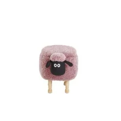 Beliani SHEEP - Hocker - Roze - Polyester Online