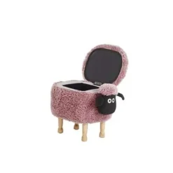 Beliani SHEEP - Hocker - Roze - Polyester Online