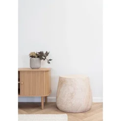 House Nordic Sidetable Fiberclay Naturel - 47,5x47,5x41cm - Bonn Outlet