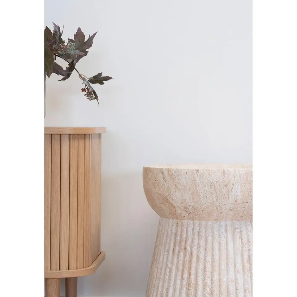 House Nordic Sidetable Fiberclay Naturel - 37x37x43cm - Bonn Sale