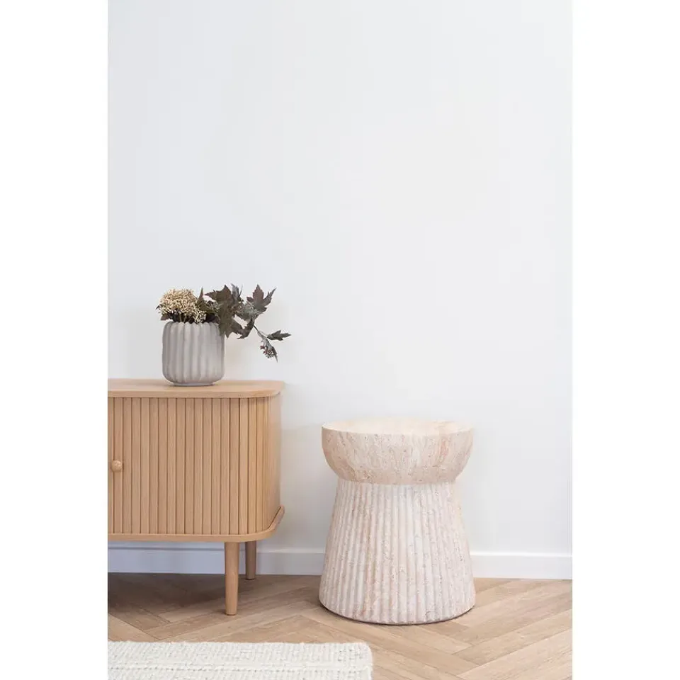 House Nordic Sidetable Fiberclay Naturel - 37x37x43cm - Bonn Sale