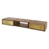 Giga Living Sidetable Mangohout - 123x30x15cm - Brass New