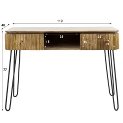 Dimehouse Sidetable Maria mangohout 2 lades - 40x110x77 cm - Mangohout - Bruin