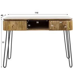 Dimehouse Sidetable Maria mangohout 2 lades - 40x110x77 cm - Mangohout - Bruin