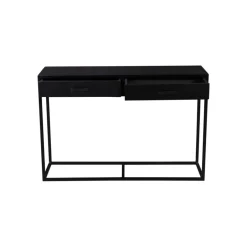 Livingfurn Sidetable Rechthoek 120cm - Zwart Mangohout - Kala Best