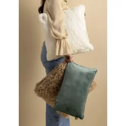 Sierkussen.nl Sierkussen Fluffy - Pumice Stone - 45x45 cm Hot