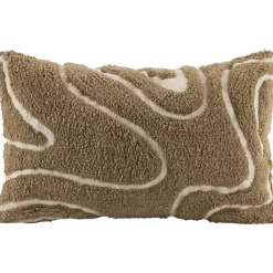 Leen Bakker Sierkussen Guust - bruin/wit - 30x50 cm New