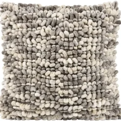 Leen Bakker Sierkussen Iep - grijs/zand - 45x45 cm Online