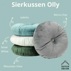 Sierkussen.nl Sierkussen Olly - Snow White - Ø40 cm