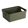 Leen Bakker Sigma home box 24 liter - donkergroen - 45,3x35,4x18,3 cm Online